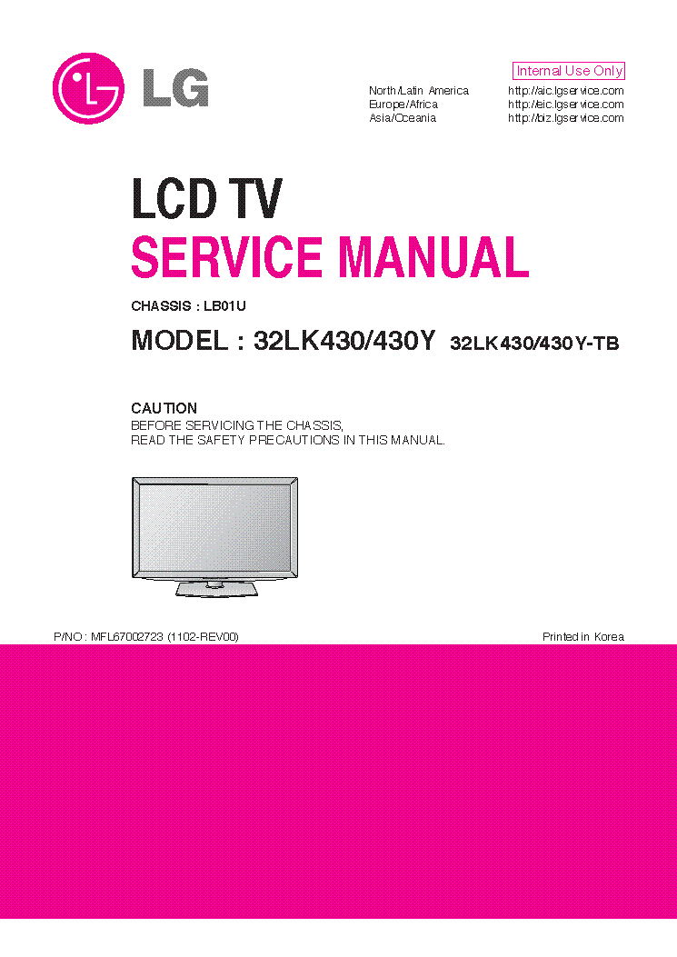 LG 32LK430-TB CH LB01U service manual (1st page)