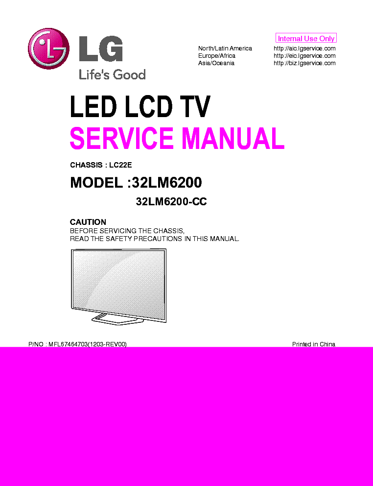 LG 32LM6200-CC CH.LC22E service manual (1st page)