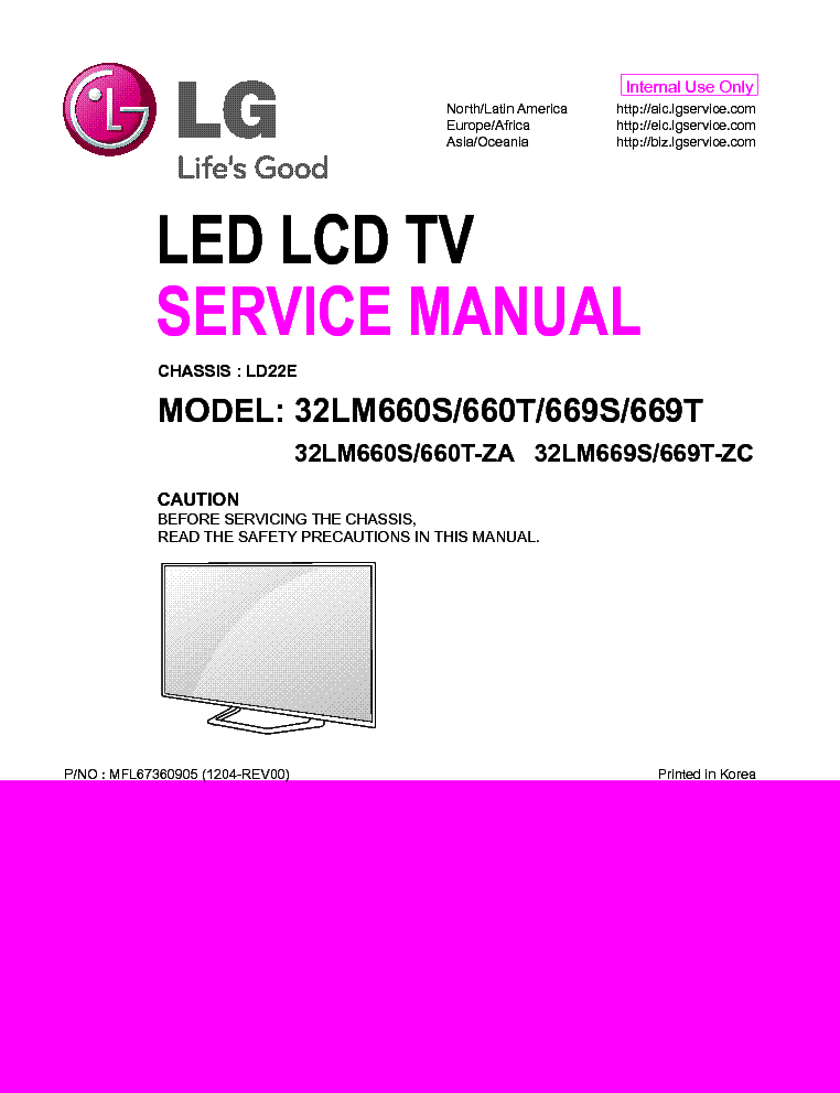 LG 32LM660S-ZA 32LM660T-ZA 32LM669S-ZC 32LM669T-ZC CH.LD22E service manual (1st page)