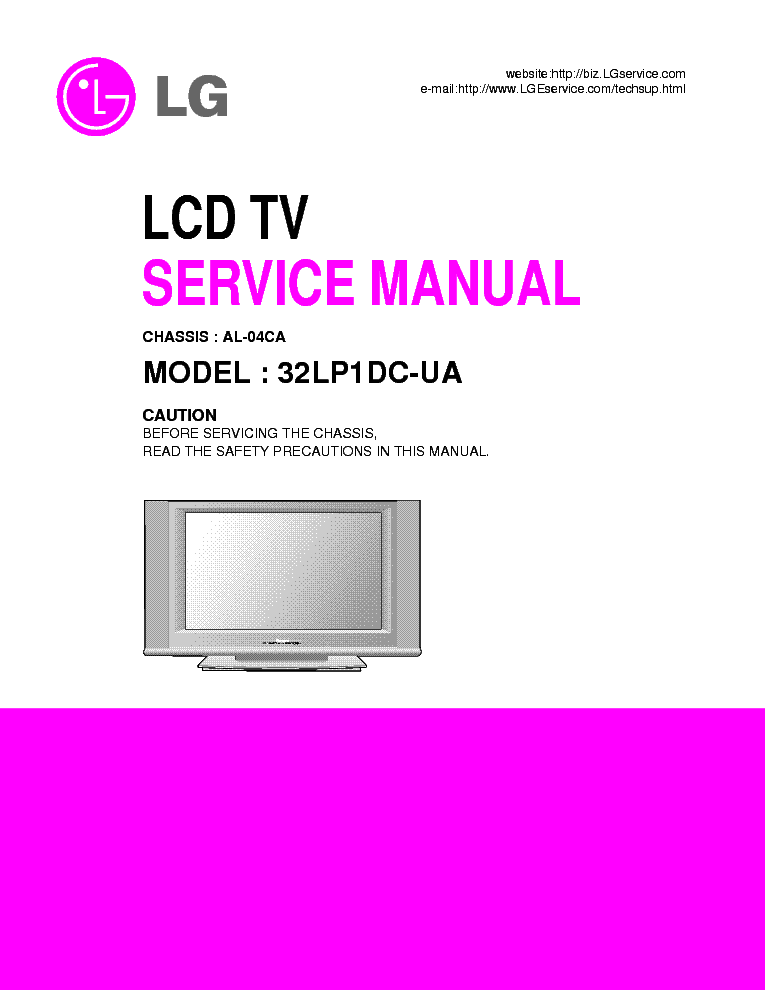 LG 32LP1DC service manual (1st page)