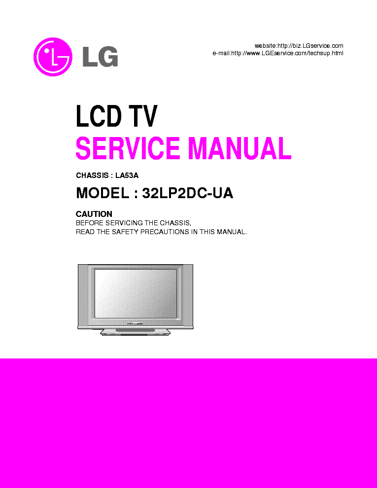 LG 32LP2DC-UA LCD SM service manual (1st page)