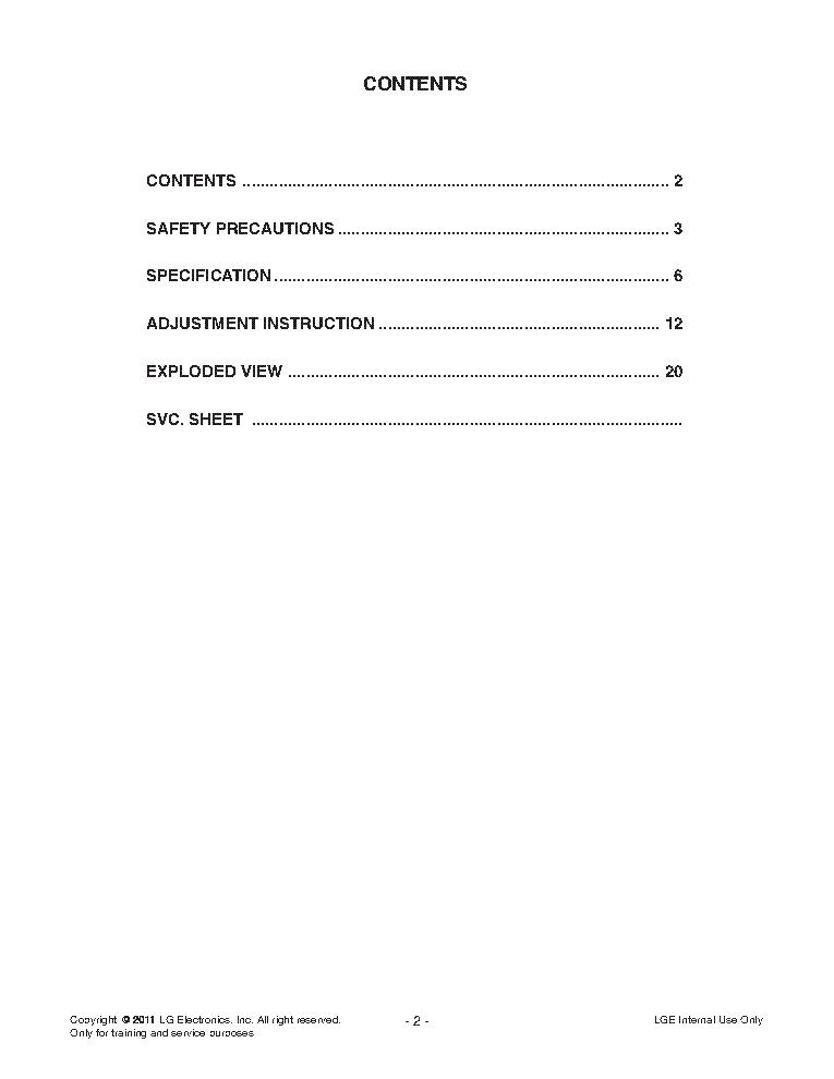 LG 32LV5500-SD CHASSIS LJ12E service manual (2nd page)
