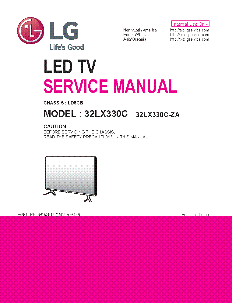LG 32LX330C-ZA CHASSIS LD5CB SM service manual (1st page)