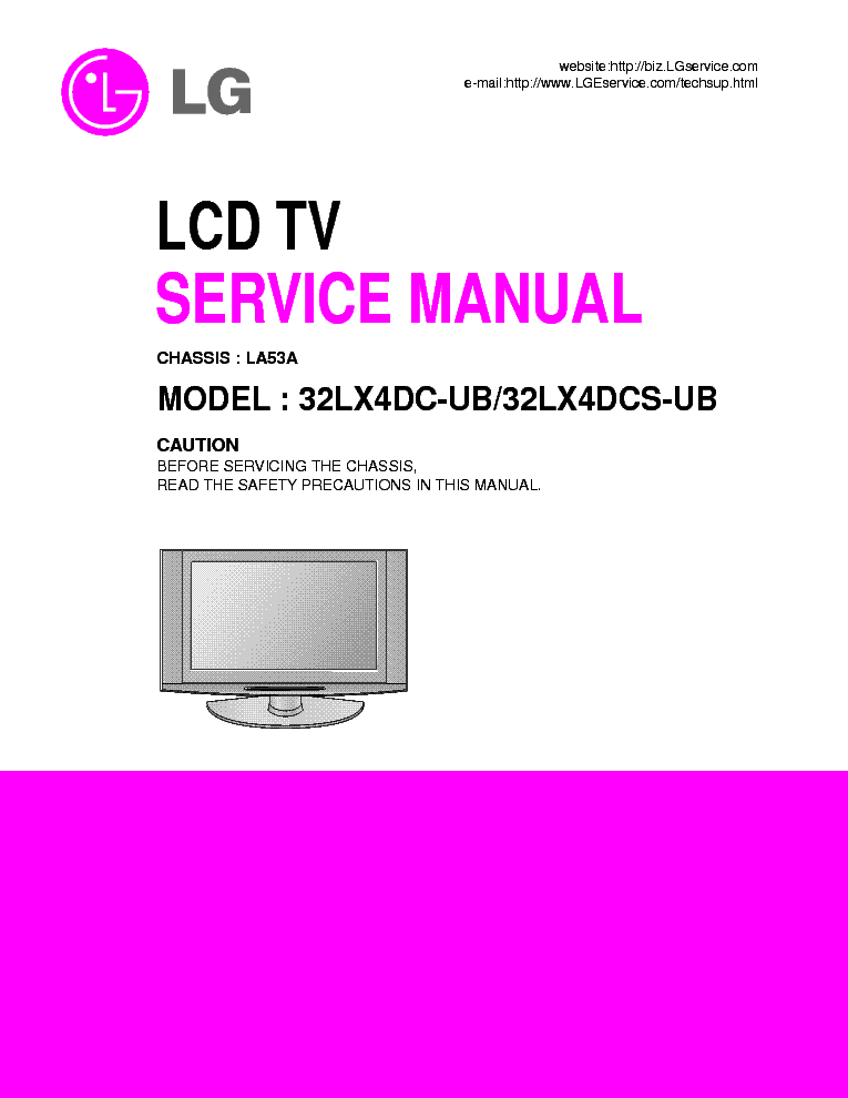 LG 32LX4DC service manual (1st page)