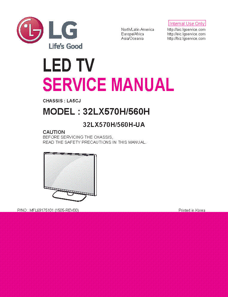 LG 32LX570H-UA 560H-UA CHASSIS LA5CJ SM service manual (1st page)