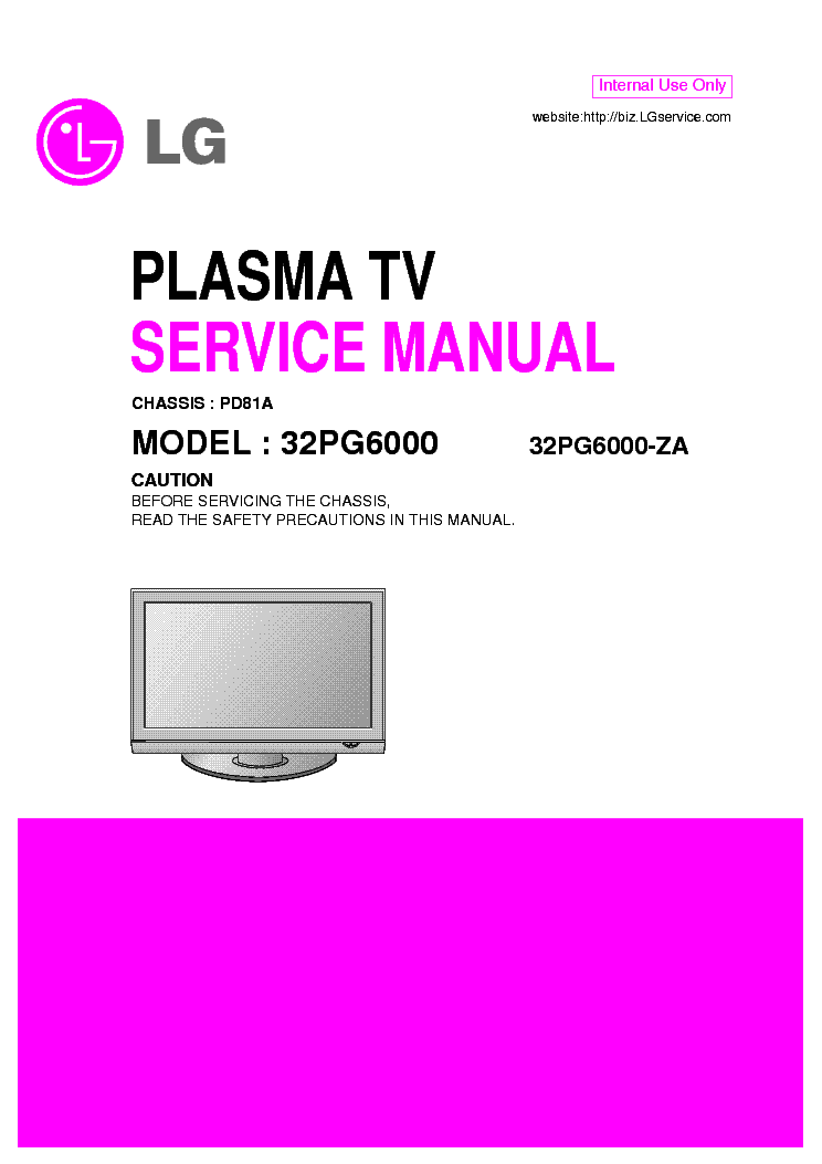 LG 32PG6000 service manual (1st page)
