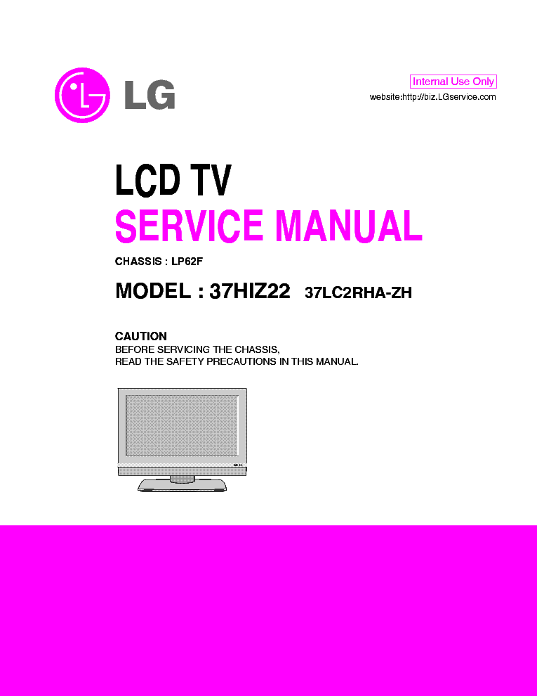 LG 37HIZ22 service manual (1st page)