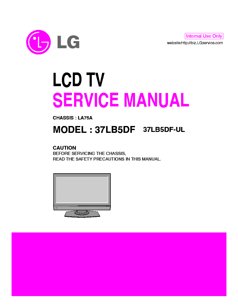 LG 37LB5DF-UL CHASSIS LA75A MFL39941401 service manual (1st page)