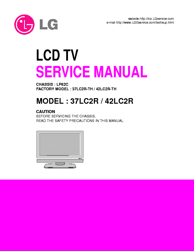 LG 37LC2R 42LC2R CH LP62C service manual (1st page)