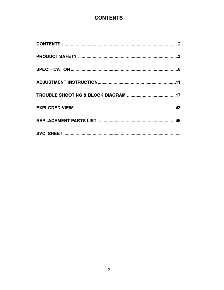 LG 37LC7D UB CHASSIS LA73E service manual (2nd page)