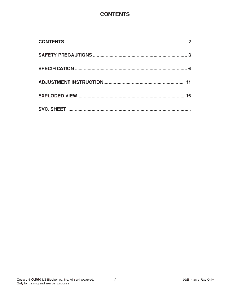 LG 37LD450-UA CHASSIS LA01B service manual (2nd page)