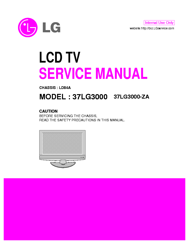 LG 37LG3000 37LG3000 ZA CHASSIS LD84A service manual (1st page)