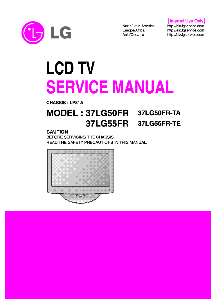 LG 37LG50FR 37LG55FR CH LP81A service manual (1st page)