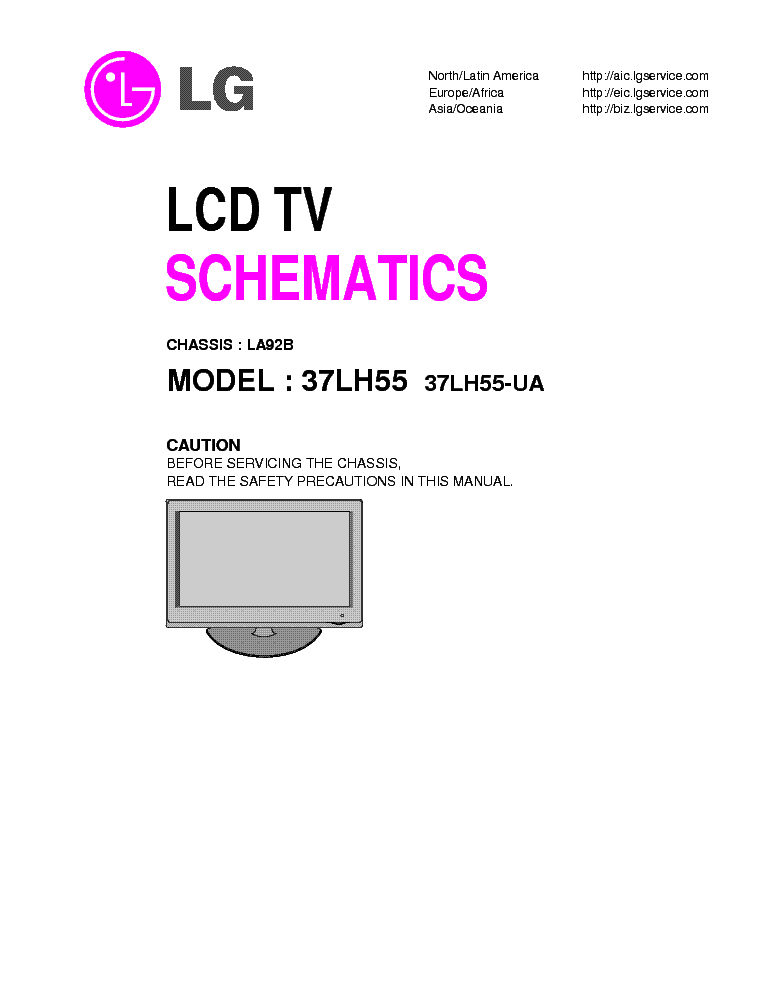 LG 37LH55 SCH service manual (1st page)