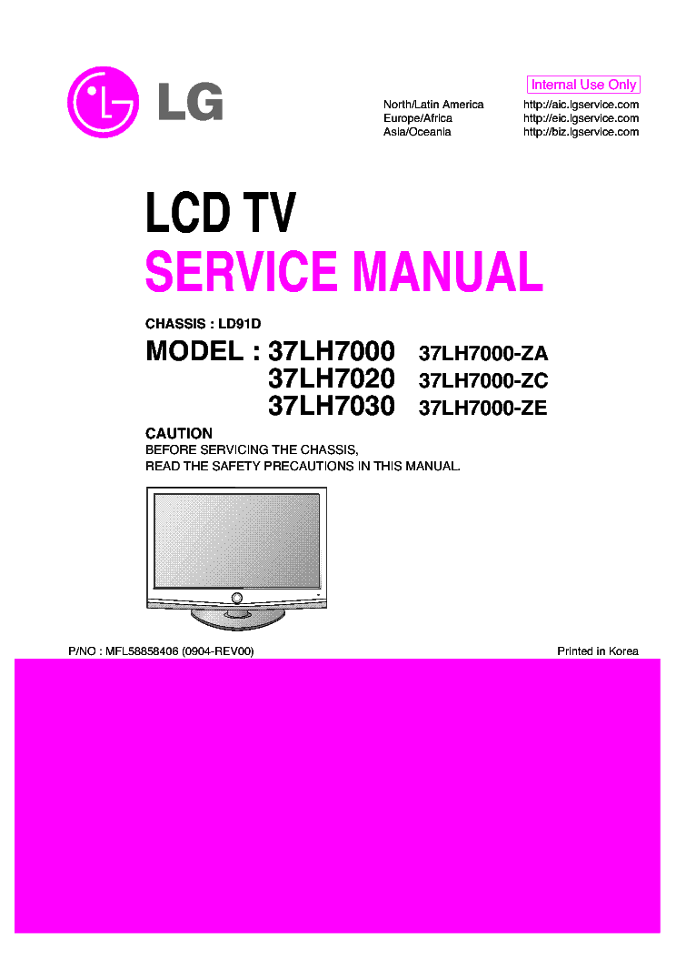 LG 37LH7000 service manual (1st page)