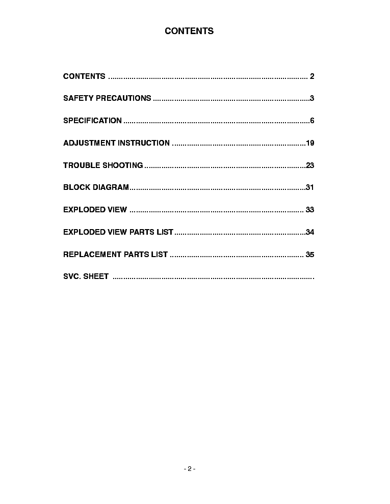 LG 37LY95 service manual (2nd page)