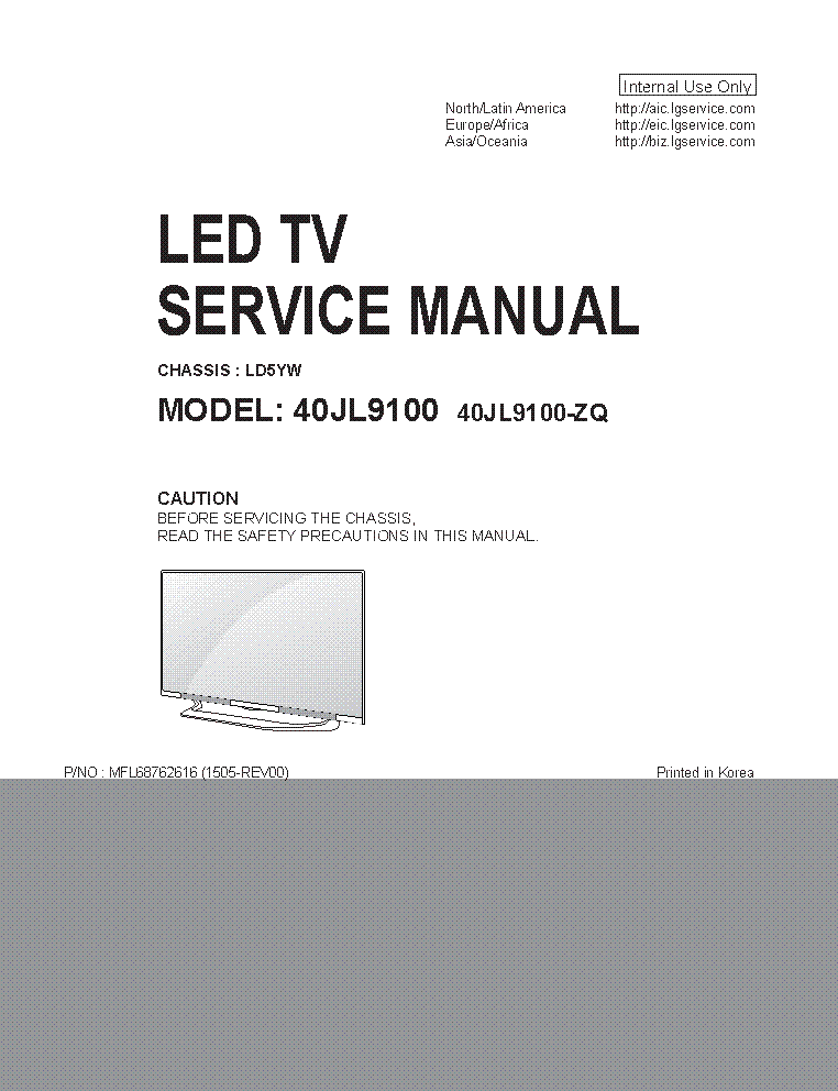 LG 40JL9100-ZQ CHASSIS LD5YW SM service manual (1st page)