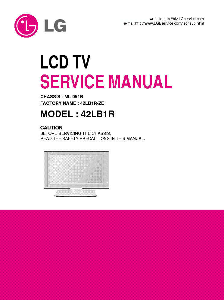 LG 42LB1R-ML-051B service manual (1st page)