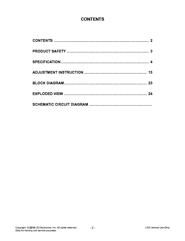 LG 42LB5800-DB CHASSIS LT46B 1402-REV00 service manual (2nd page)
