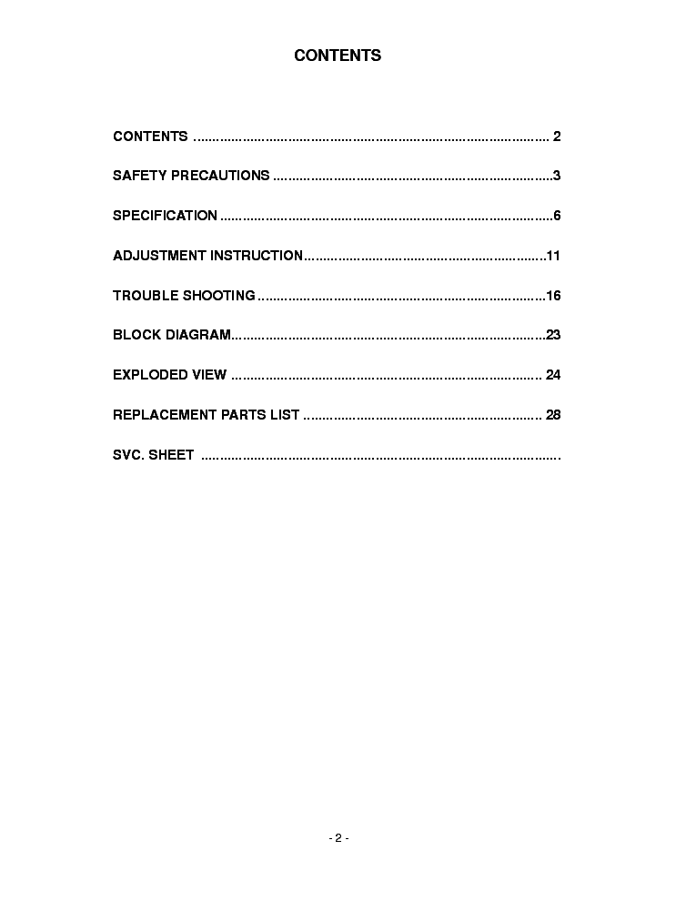 LG 42LC2R-ZH service manual (2nd page)
