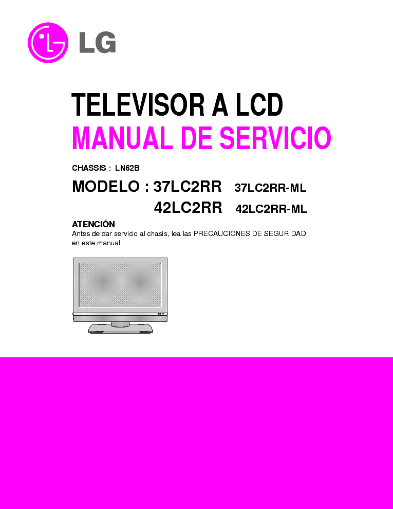 LG 42LC2RR-37LC2RR service manual (1st page)