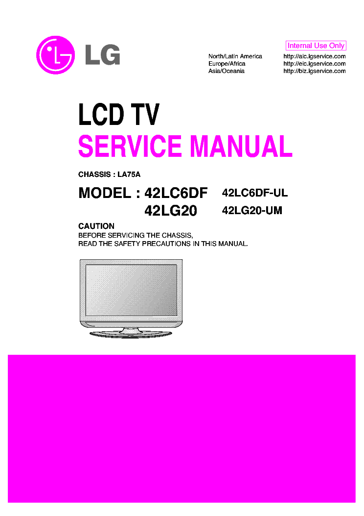 LG 42LC6DF-UL 42LG20-UM LA75A MFL39941411 service manual (1st page)
