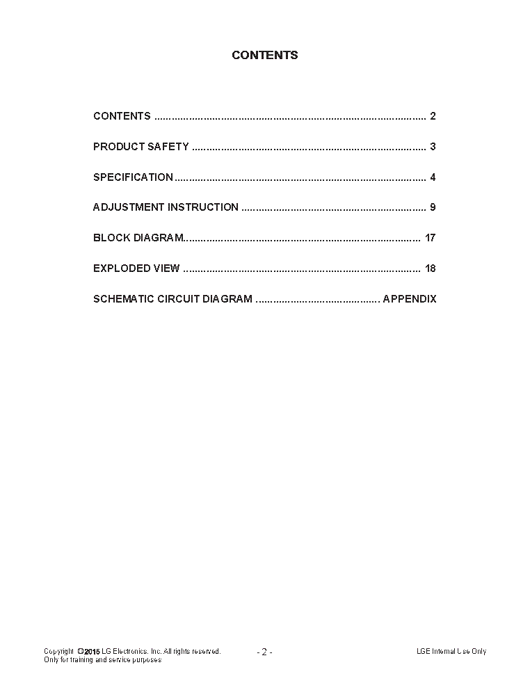 LG 42LF5800-UA CHASSIS LA46H 1503-REV00 service manual (2nd page)
