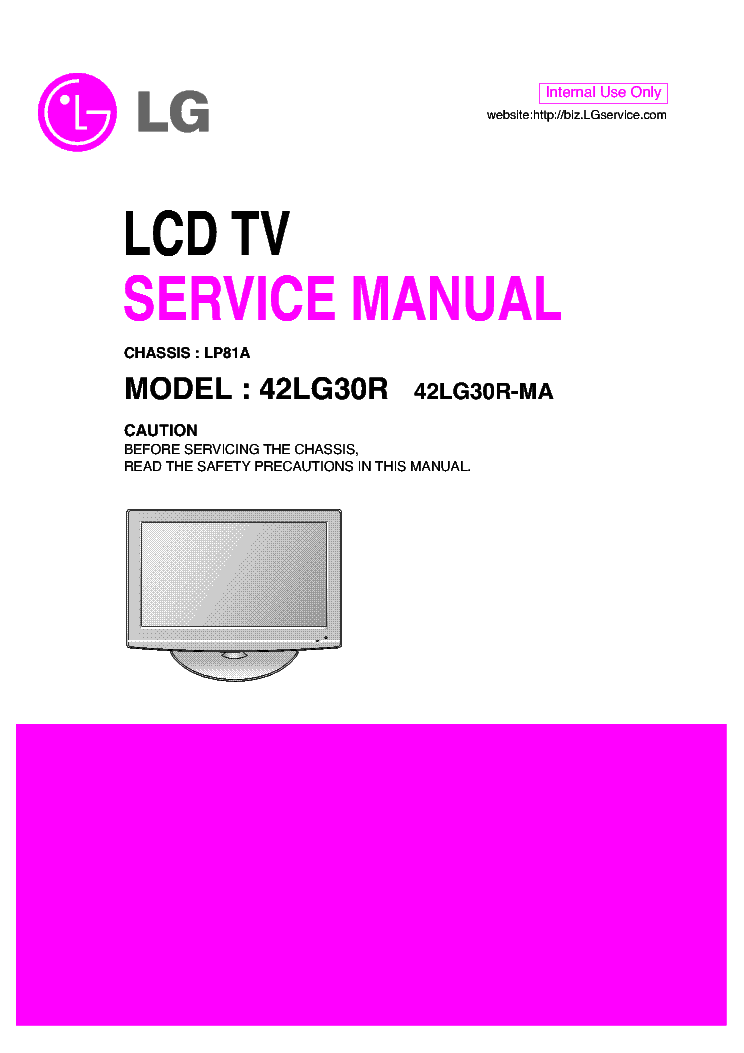 LG 42LG30R-MA CH LP81A SM service manual (1st page)