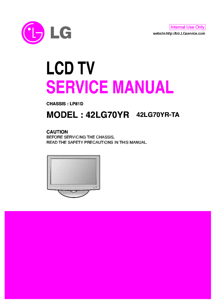 LG 42LG70YR CH LP81D service manual (1st page)