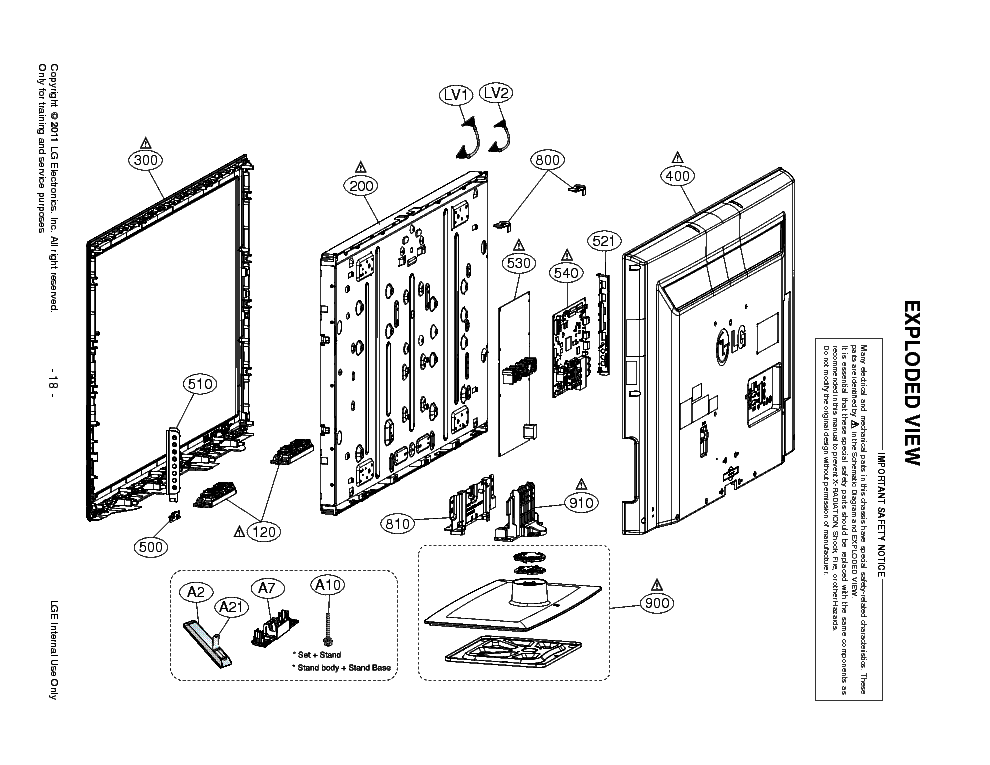 LG 42LK520 EXPLODED-VIEW service manual (2nd page)