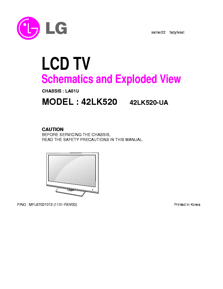 LG 42LK520 SCH service manual (1st page)