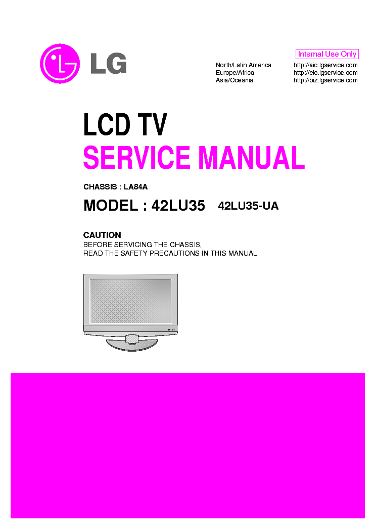 LG 42LU35-UA CHASSIS LA84A service manual (1st page)