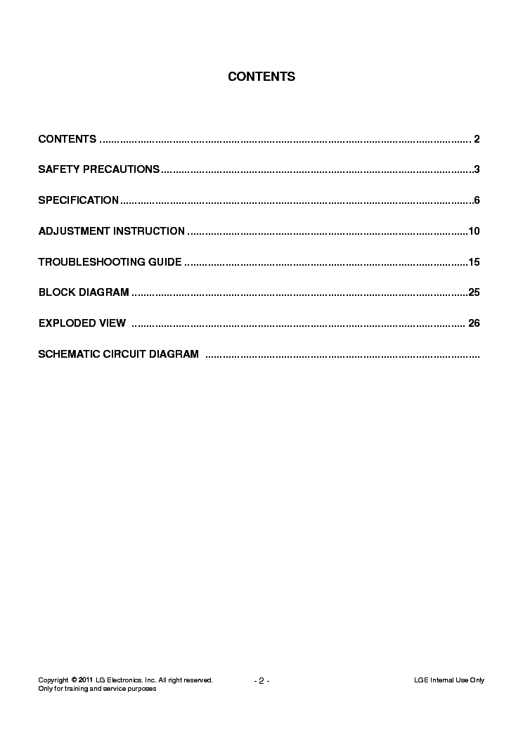 LG 42LV355C-UA CHASSIS LA0AC service manual (2nd page)