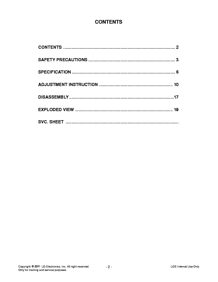 LG 42LV5500-UA CHASSIS LA12E service manual (2nd page)