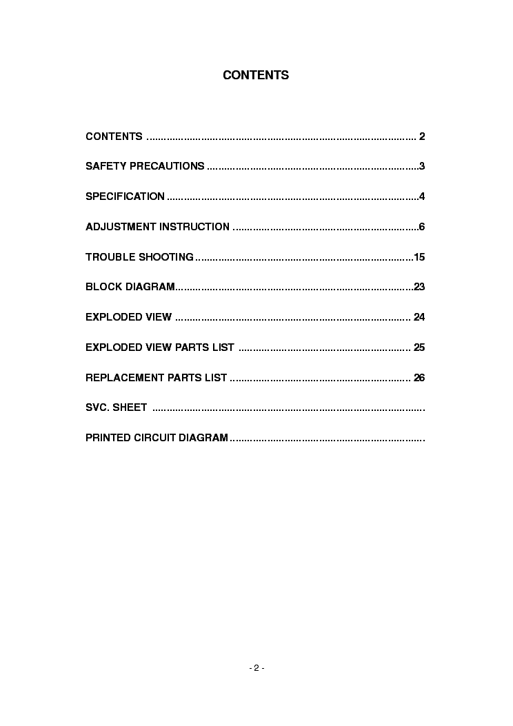 LG 42PC5R1 service manual (2nd page)