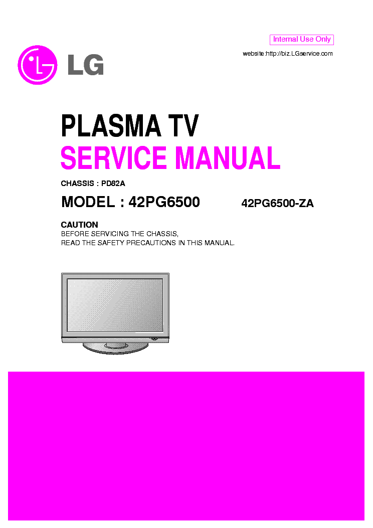 LG 42PG6500 service manual (1st page)