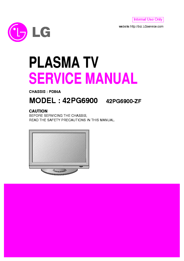 LG 42PG6900 service manual (1st page)