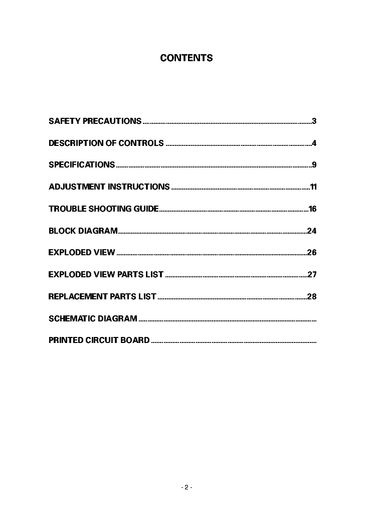 LG 42PX5R CH MF-056B SM service manual (2nd page)