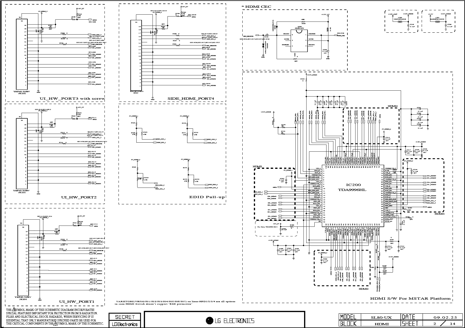 LG 42SL80 SCHEMATICS service manual (2nd page)
