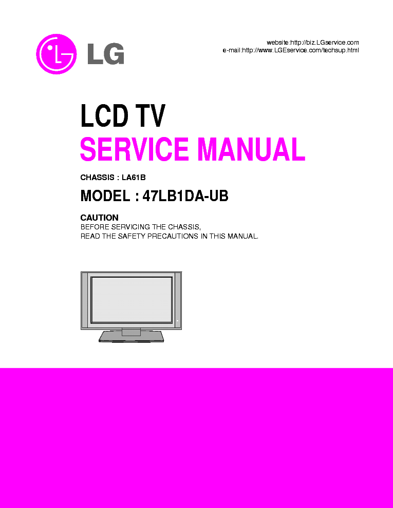 LG 47LB1DA service manual (1st page)