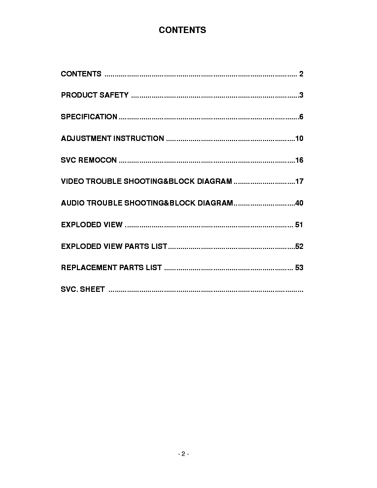 LG 47LB1DA service manual (2nd page)