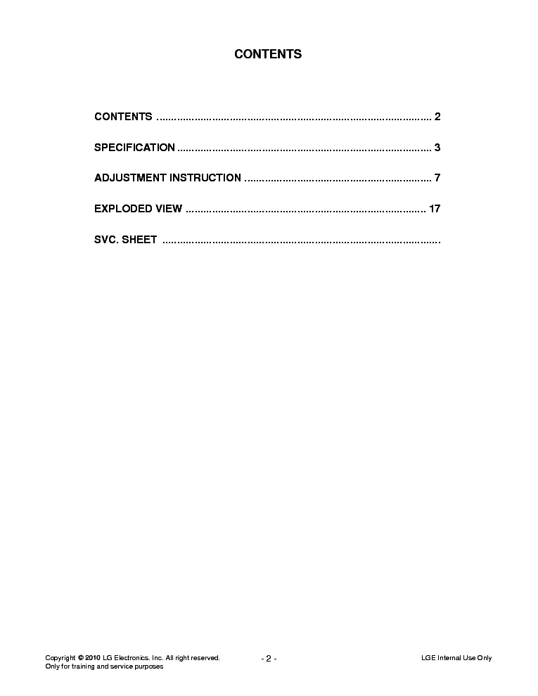 LG 47LE8500-DA CHASSIS LT03E service manual (2nd page)
