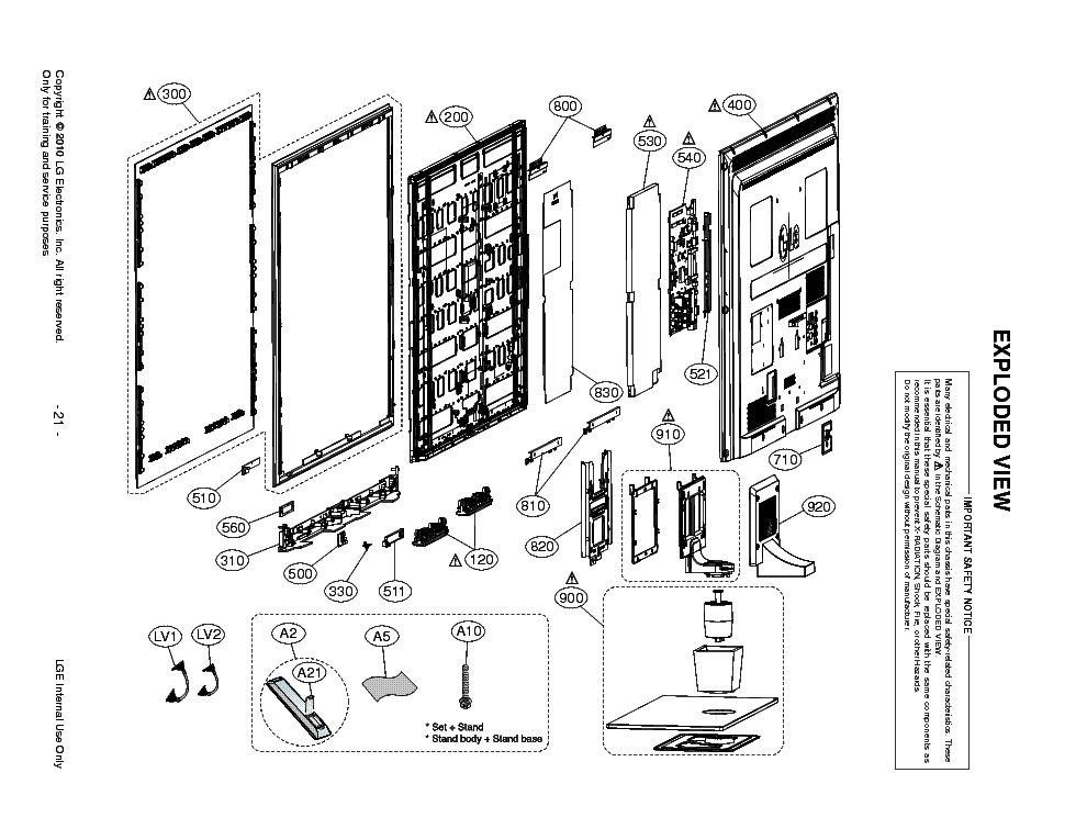 LG 47LE8500 EXPLODED-VIEW service manual (2nd page)
