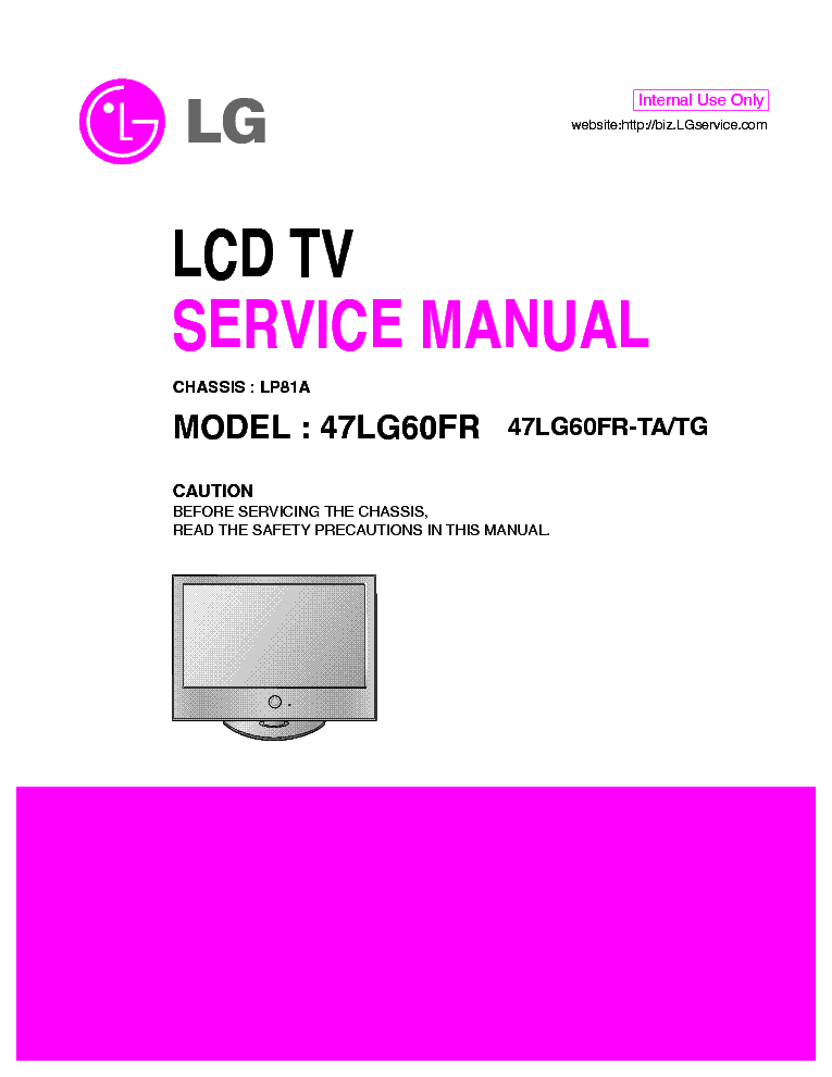 LG 47LG60FR CH LP81A service manual (1st page)