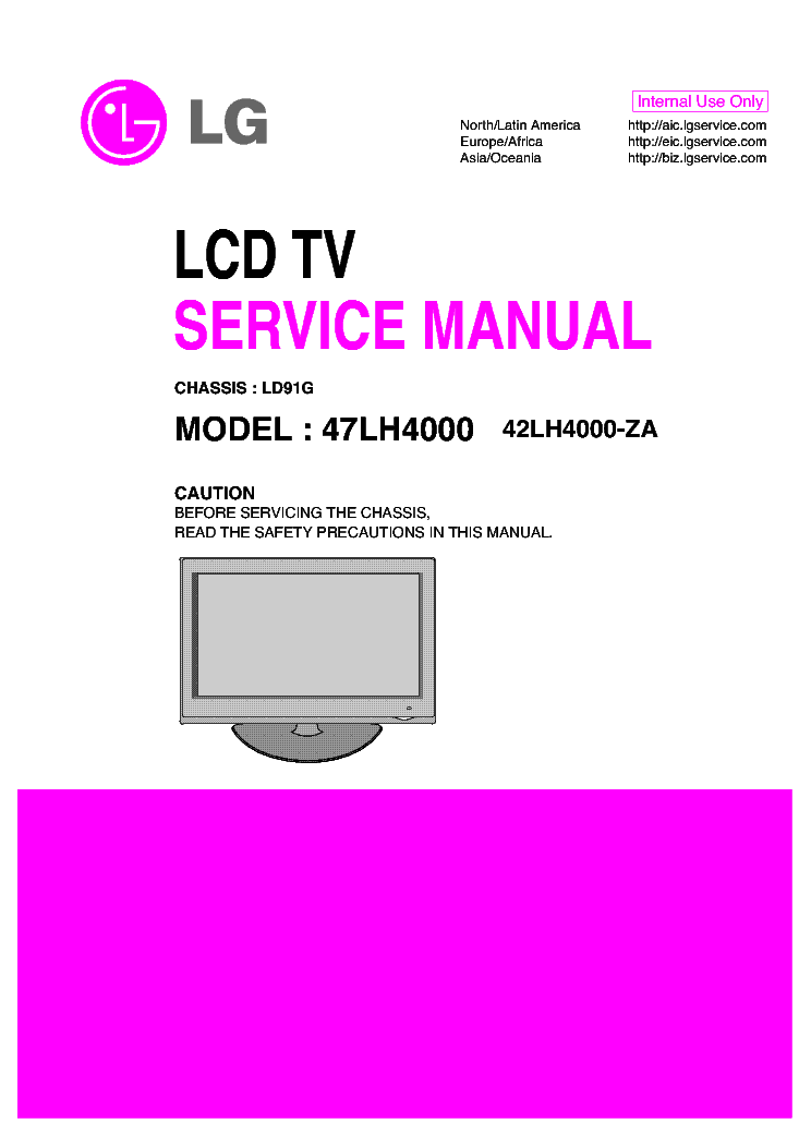 LG 47LH4000 service manual (1st page)