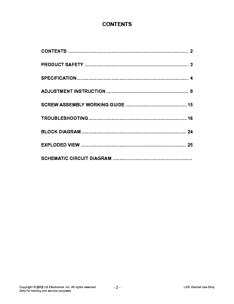 LG 47LM4600-UC CH.LA21B service manual (2nd page)