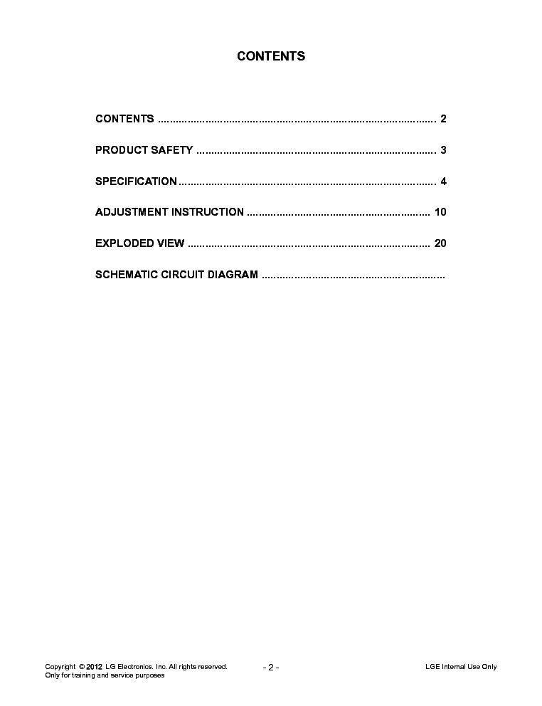 LG 47LM6400-UA CH.LA22E service manual (2nd page)