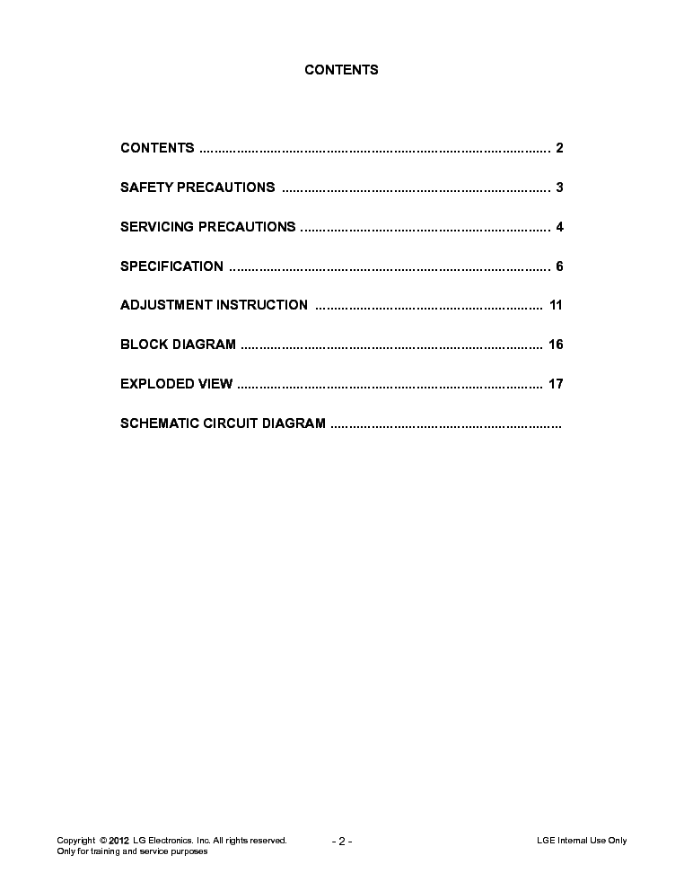LG 47LS669C-ZC CHASSIS LD2AW MFL67368115 service manual (2nd page)