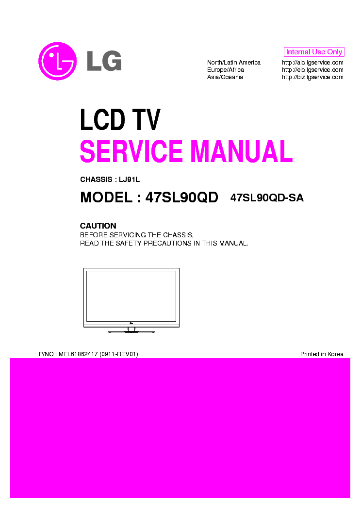 LG 47LS90QD CHASSIS LJ91L service manual (1st page)