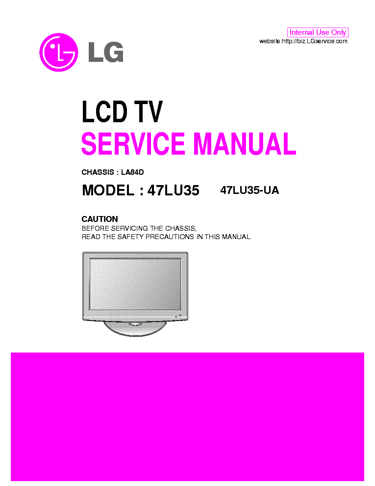 LG 47LU35-UA CHASSIS LA84D service manual (1st page)
